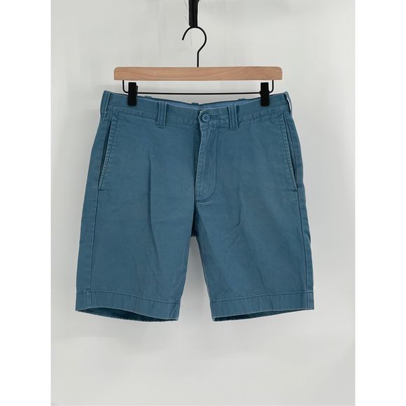 J Crew Shorts Chino Men's Size 30 Blue Green Flat Front 9" Inseam - Picture 8 of 12